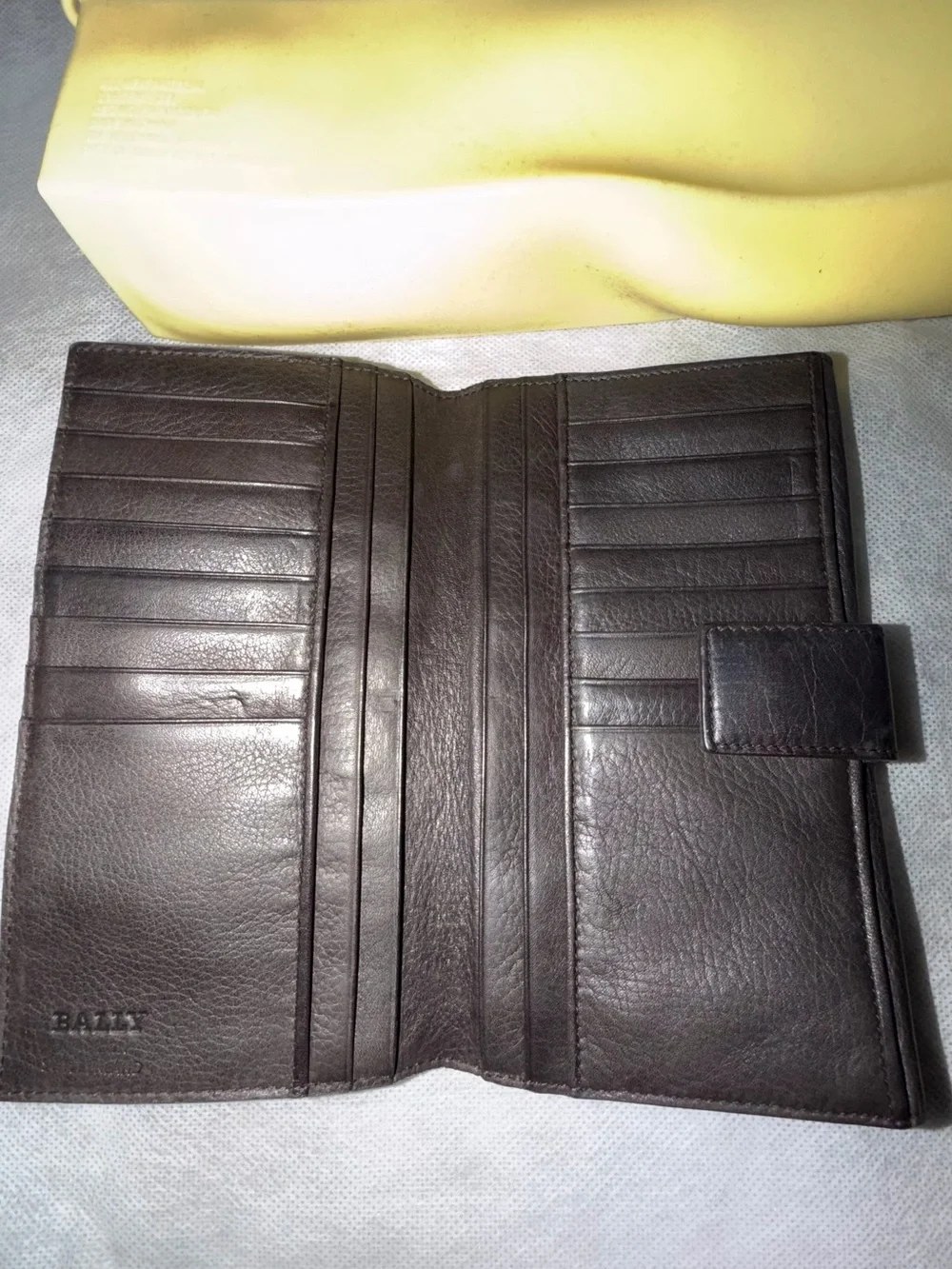 Vintage Bally Leather Long Wallet Clutch Red White Stripe – Designer